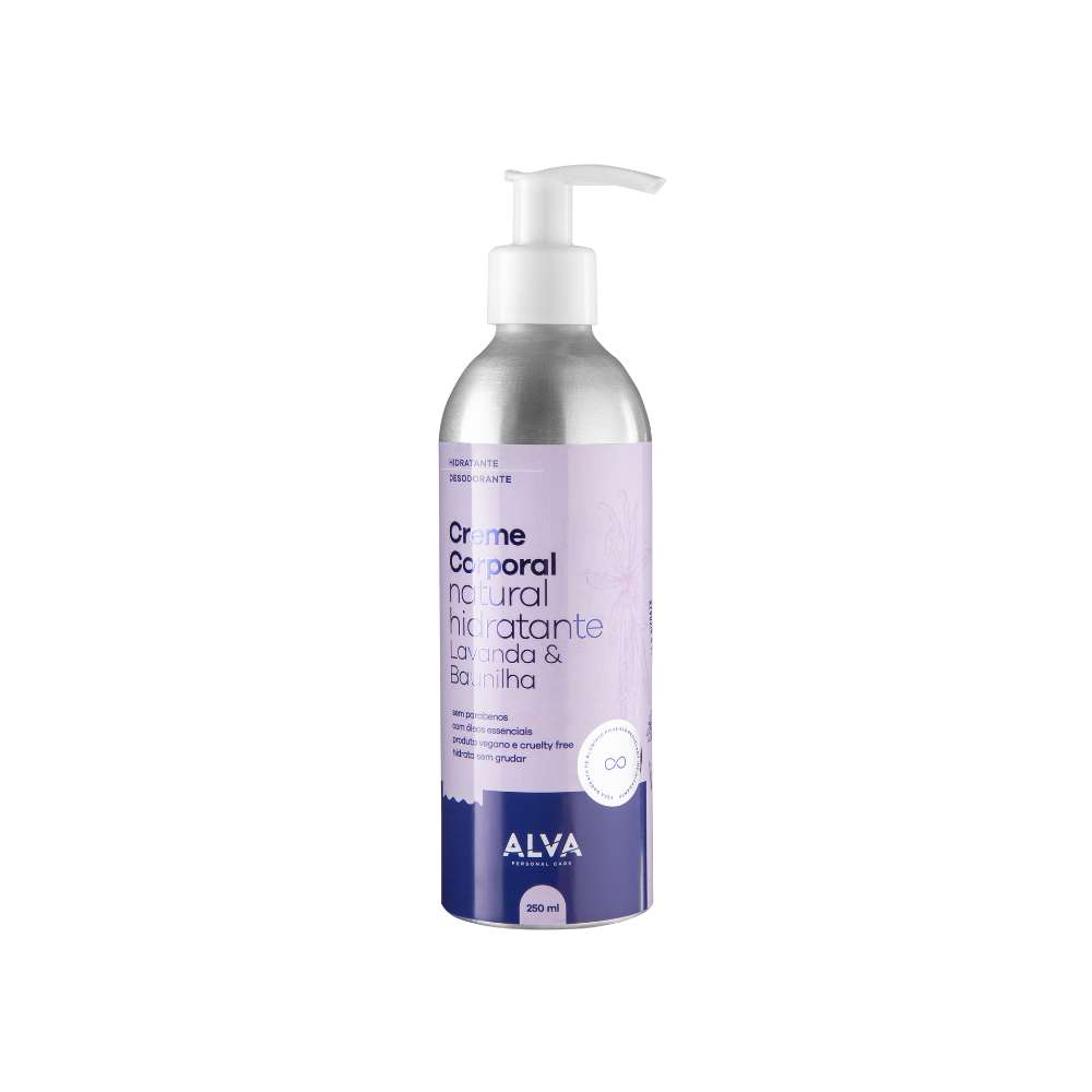 Creme Corporal Hidratante Lavanda e Baunilha Vegano 250ml Alva - Imagem 2