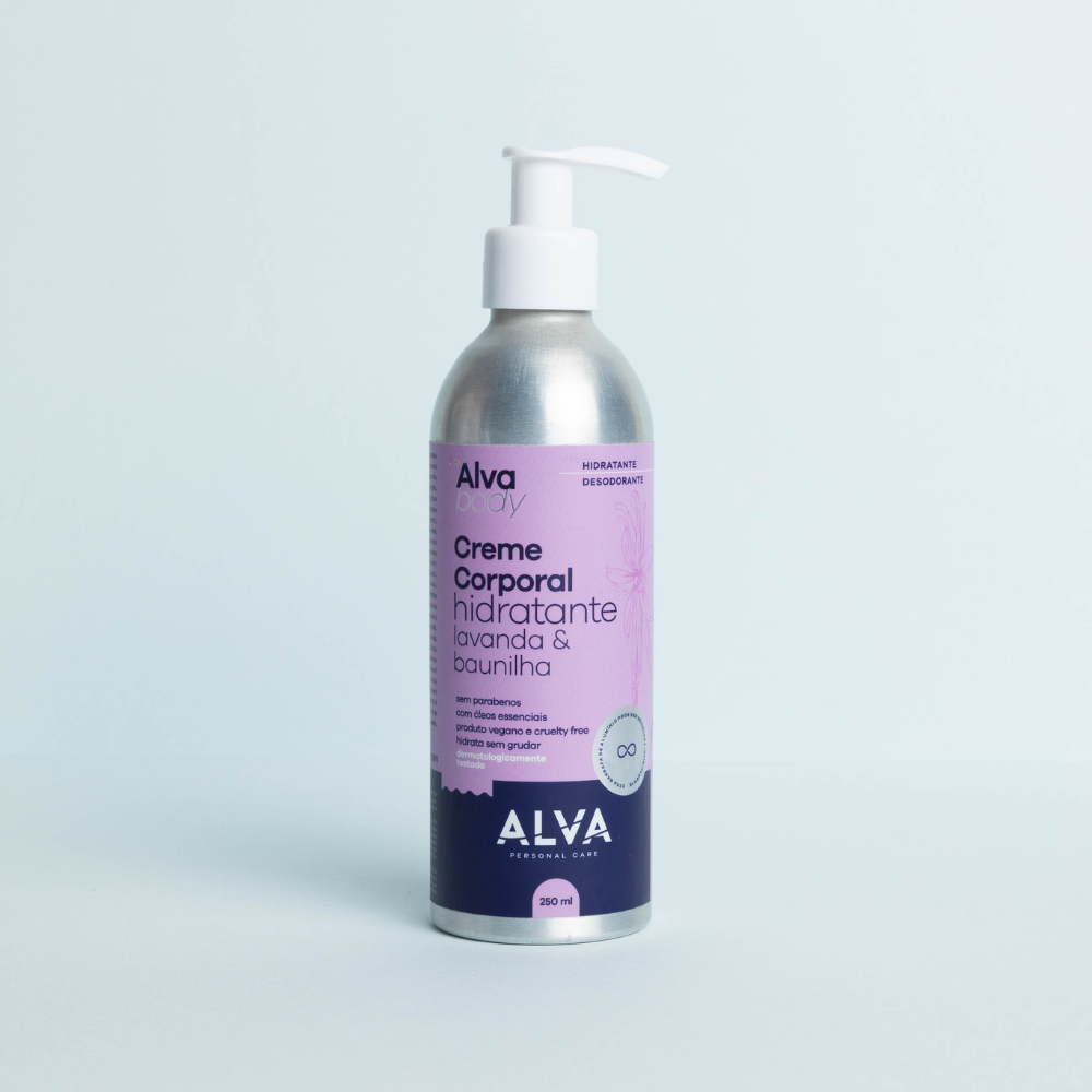 Creme Corporal Hidratante Lavanda e Baunilha Vegano 250ml Alva - Imagem 3
