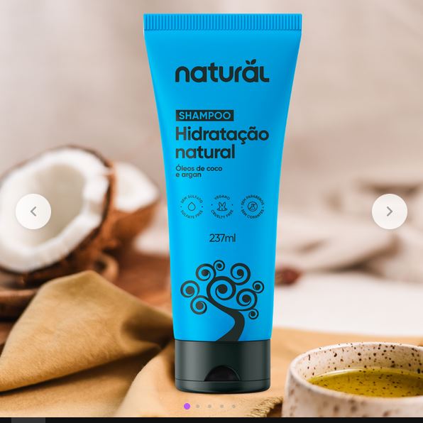Shampoo Natural com Óleo de Coco e Argan 237 ml - Imagem 2