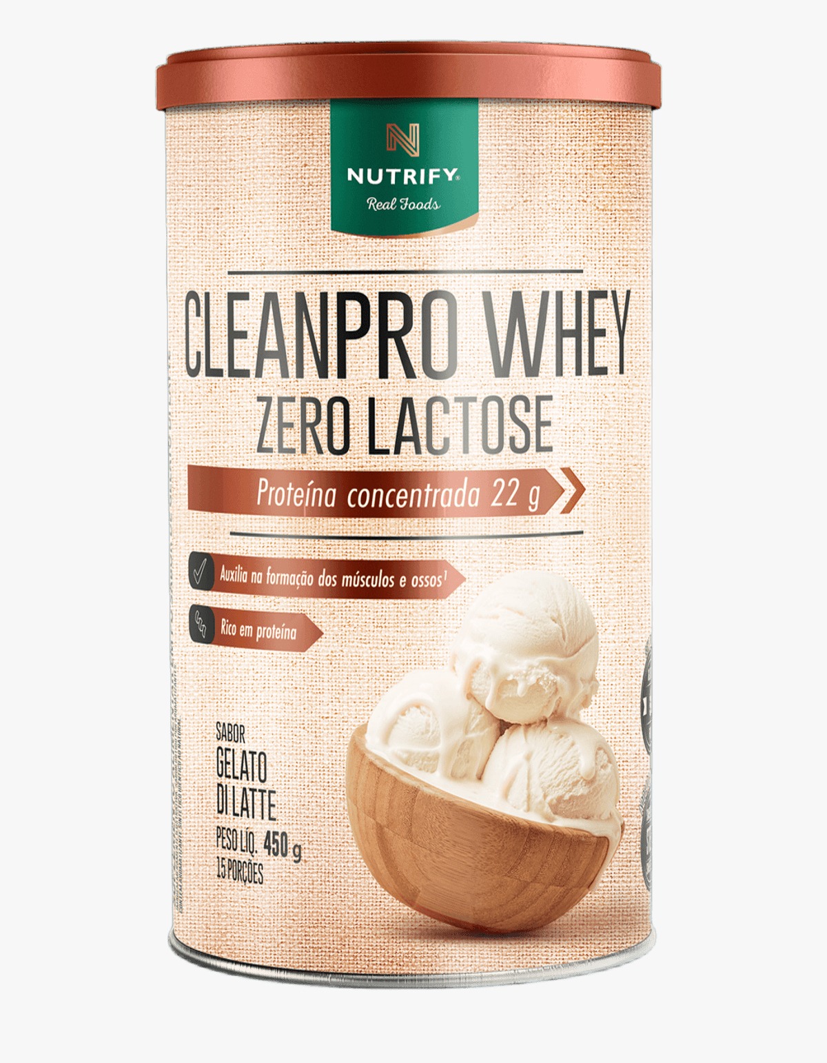Whey Zero Lactose CleanPro Nutrify – Gelato di Latte | 450g